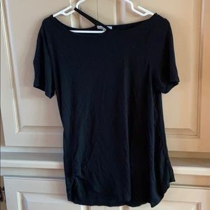 Charlotte Russe long half cold shoulder T-shirt